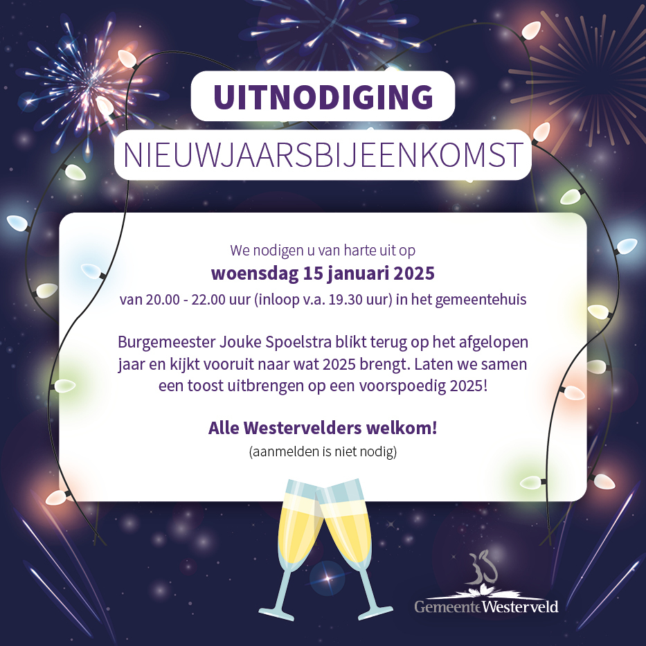 Uitnodiging nieuwjaarsbijeenkomst