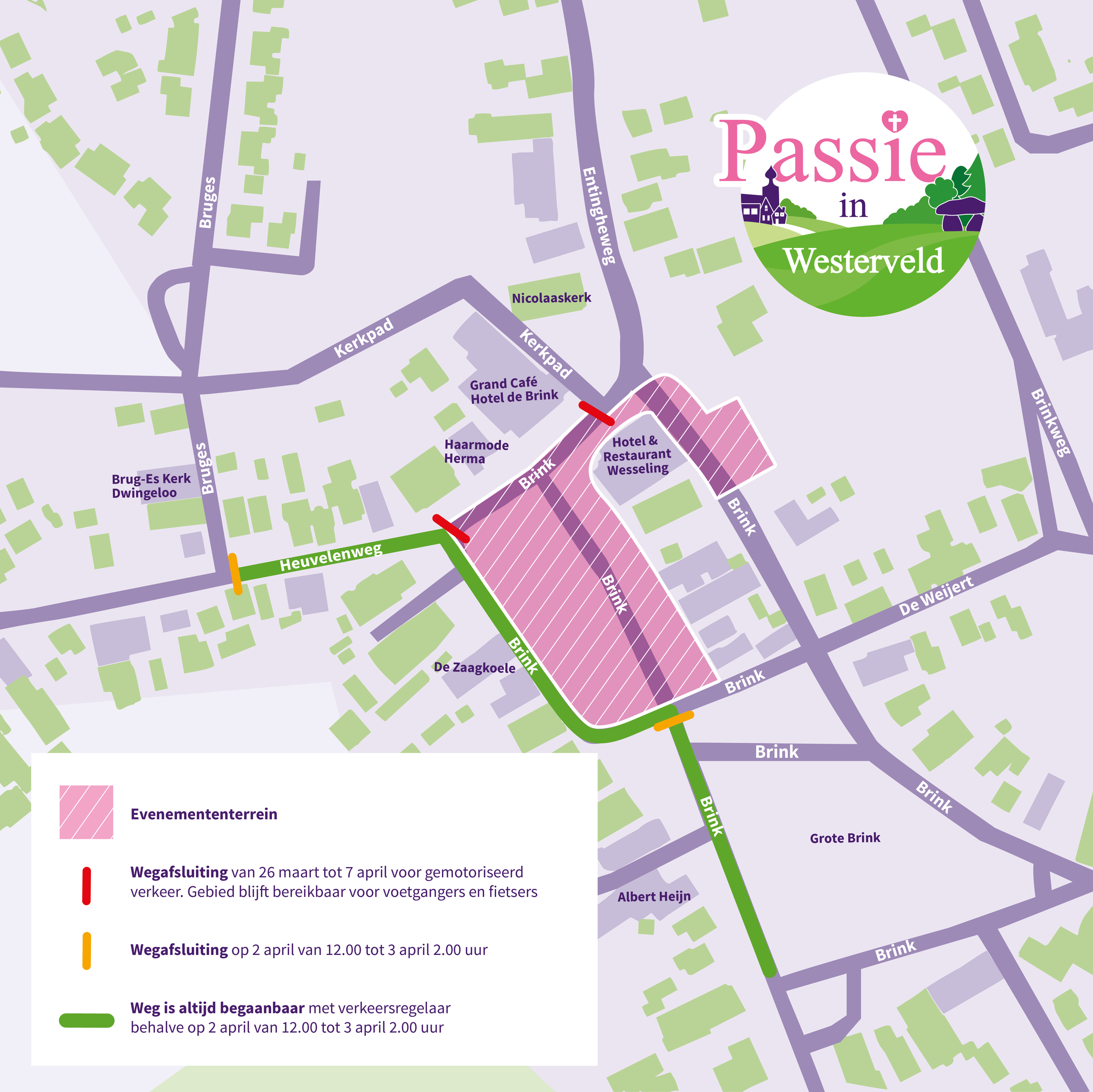 kaartje verkeerssituatie Dwingeloo nieuw